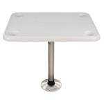 Springfield 16" x 28" Rectangle Table Package - White Thread-Lock [1690107]