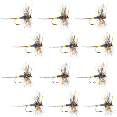 Adams Female Classic Dry Fly - 1 Dozen Flies - Hook Size 12