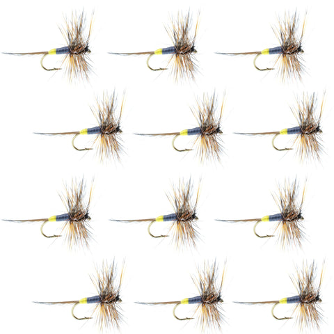 Adams Female Classic Dry Fly - 1 Dozen Flies - Hook Size 14