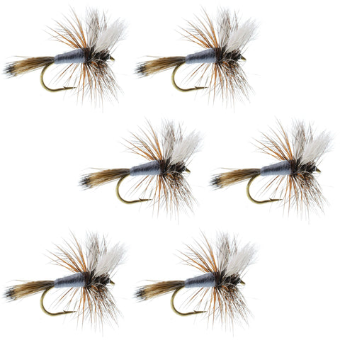 Adams Wulff Classic Dry Fly - 6 Flies - Hook Size 14