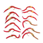 Trout Fly Assortment - San Juan Worm Power Bead 1 Dozen Wet Nymph Fly Fishing Flies - Hook Size 10 - 3 Each of 4 Patterns