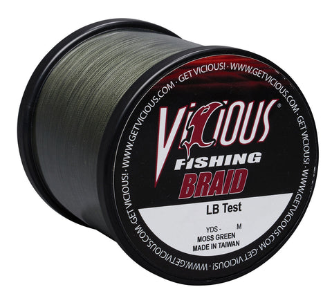 Vicious Standard Green Braid - 120 Lb Test