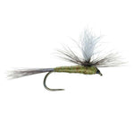 Barbless Parachute Blue Winged Olive BWO Classic Trout Dry Fly Fishing Flies - Set of 6 Flies Size 18