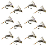 Barrs Baetis Emerger BWO Wet Fly Fishing Flies - 1 Dozen Flies Hook Size 16