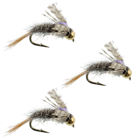 3 Pack Barrs Baetis Emerger BWO Wet Fly Fishing Flies - Hook Size 18