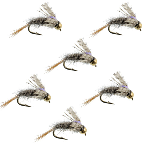 Barrs Baetis Emerger BWO Wet Fly Fishing Flies - 6 Flies Hook Size 18