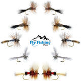 Basics Collection - Wulff Dry Fly Assortment - 10 Dry Fishing Flies - 5 Patterns - Hook Sizes 10, 12, 14