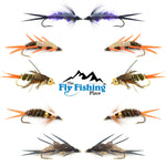 Basics Collection - Double Bead Head Nymph Assortment - 10 Wet Flies - 5 Patterns - Hook Size 8