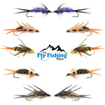 Basics Collection - Double Bead Head Nymph Assortment - 10 Wet Flies - 5 Patterns - Hook Size 14