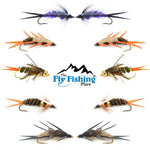 Basics Collection - Double Bead Head Nymph Assortment - 10 Wet Flies - 5 Patterns - Hook Size 12