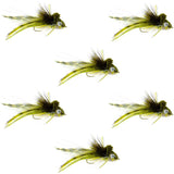 Deer Hair Diver 6 Flies Hook Size 4 - Swimming Frog Bass Fly Fishing Bug Wide Gape Bass Hooks With Weed Guard