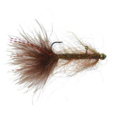 3 Pack Balanced Leech Size 8 - Brown Tungsten Bead Head Jig Lake Streamer Wet Fly