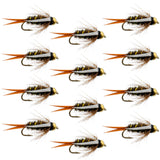 Bead Head Prince Nymph Fly Fishing Flies - 1 Dozen Flies Hook Size 10