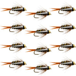 Barbless Bead Head Prince Nymph Fly Fishing Flies - 1 Dozen Flies Hook Size 14