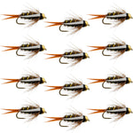 Barbless Bead Head Prince Nymph Fly Fishing Flies - 1 Dozen Flies Hook Size 12