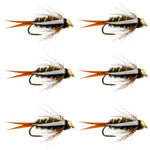 Barbless Bead Head Prince Nymph Fly Fishing Flies - Set of 6 Flies Hook Size 10