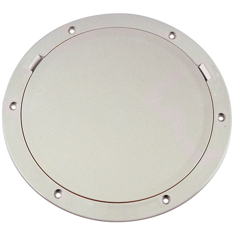 BECKSON 8" SMOOTH CENTER PRY-OUT DECK PLATE - WHITE