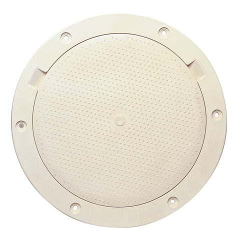 BECKSON 8" NON-SKID PRY-OUT DECK PLATE - BEIGE