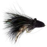 Black Dahlberg Deer Hair Diver 6 Flies Hook Size 4 -  Bass Fly Fishing Bug Wide Gape Bass Hooks With Weed Guard