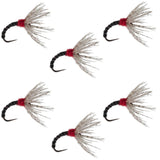 Black Zebra Sakasa Kebari - 6 Tenkara Flies - Size 12