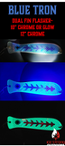 10" or 12" Chrome/Glow Fishblades - Dragon/Dragon Slayer/Blue Tron/Green Tron