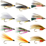 Classic Streamers Fly Fishing Flies Collection - Assortment of 12 Trout Wet Fly Streamer Flies - Hook Size 4