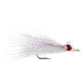 Clousers Deep Minnow White - Streamer Fly Fishing Flies - 4 Saltwater and Bass Flies - Hook Size 1/0