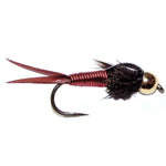 3 Pack Barbless Bead Head Red Copper John Nymph Fly Fishing Flies -  Hook Size 12