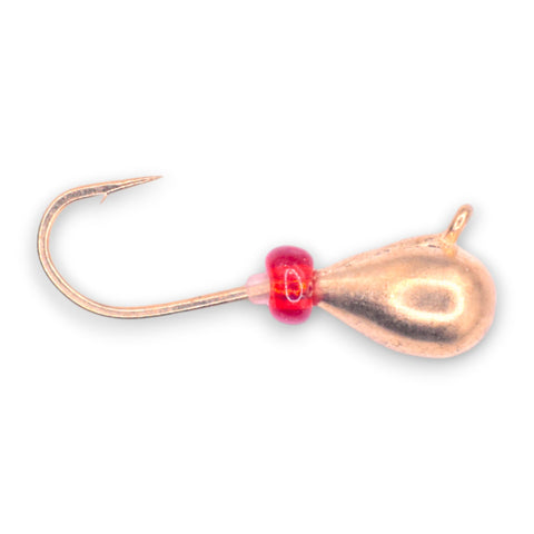 GOLD W/ RED BEAD TUNGSTEN JIG