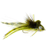 Deer Hair Diver 6 Flies Hook Size 4 - Swimming Frog Bass Fly Fishing Bug Wide Gape Bass Hooks With Weed Guard