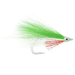 Lefty's Deceiver Saltwater Streamer Fly - Green/White - 4 Flies Hook Size 1/0