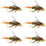 Double Bead Twenty Incher Nymph Fly Fishing Flies - 6 Flies Hook Size 12