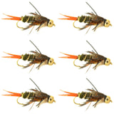 Double Bead Twenty Incher Nymph Fly Fishing Flies - 6 Flies Hook Size 12