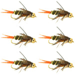 Double Bead Twenty Incher Nymph Fly Fishing Flies - 6 Flies Hook Size 8