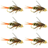 Double Bead Twenty Incher Nymph Fly Fishing Flies - 6 Flies Hook Size 8