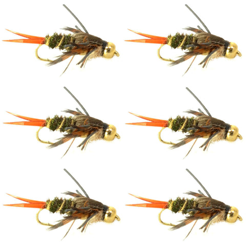 Double Bead Twenty Incher Nymph Fly Fishing Flies - 6 Flies Hook Size 8