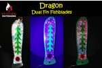 10" or 12" Chrome/Glow Fishblades - Dragon/Dragon Slayer/Blue Tron/Green Tron