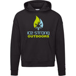 Ladies' Ice Strong Pullover Hooded Sweatshirt - Lime Green/Cool Blue Ice Strong Logo