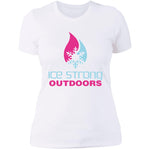 Ladies' Boyfriend Ice Strong T-Shirt Cool Blue/Magenta Logo