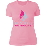 Ladies' Boyfriend Ice Strong T-Shirt Cool Blue/Magenta Logo