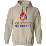 Men's Ice Strong Pullover Hooded Sweatshirt - Patriotic Ice Strong Logo