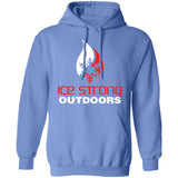 Men's Ice Strong Pullover Hooded Sweatshirt - White/Red Ice Strong Logo