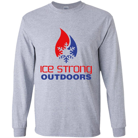 Youth Ice Strong Patriotic Logo LS T-Shirt