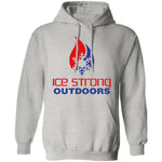 Men's Ice Strong Pullover Hooded Sweatshirt - Patriotic Ice Strong Logo