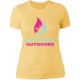 Ladies' Boyfriend Ice Strong T-Shirt Cool Blue/Magenta Logo