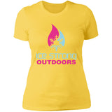 Ladies' Boyfriend Ice Strong T-Shirt Cool Blue/Magenta Logo