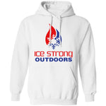 Men's Ice Strong Pullover Hooded Sweatshirt - Patriotic Ice Strong Logo