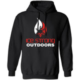 Men's Ice Strong Pullover Hooded Sweatshirt - White/Red Ice Strong Logo