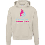 Ladies' Ice Strong Pullover Hooded Sweatshirt - Cool Blue/Magenta Ice Strong Logo