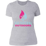 Ladies' Boyfriend Ice Strong T-Shirt Cool Blue/Magenta Logo